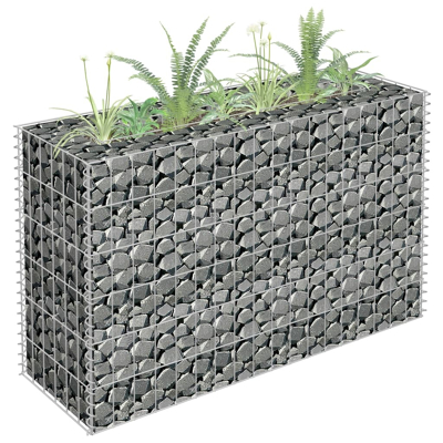Afbeelding van Gabion plantenbak verhoogd 90x30x60 cm gegalvaniseerd staal