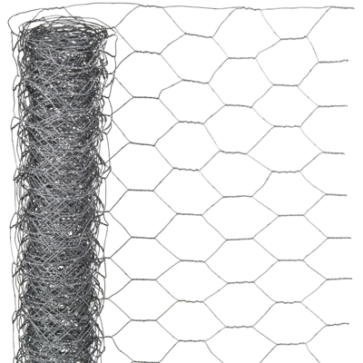 Afbeelding van Gaas zeshoekig 0,5x10 m 25 mm gegalvaniseerd staal