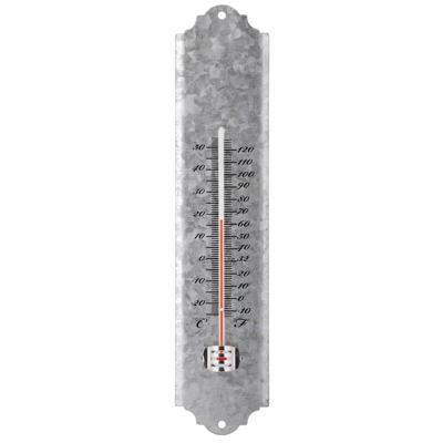 Afbeelding van Wandthermometer 30 cm schrootzink OZ10