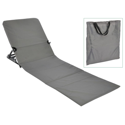 Afbeelding van Strandmat stoel opvouwbaar PVC grijs