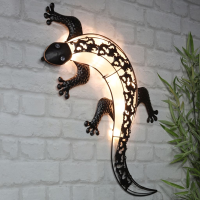 Afbeelding van LED Solar Gecko Wandlamp
