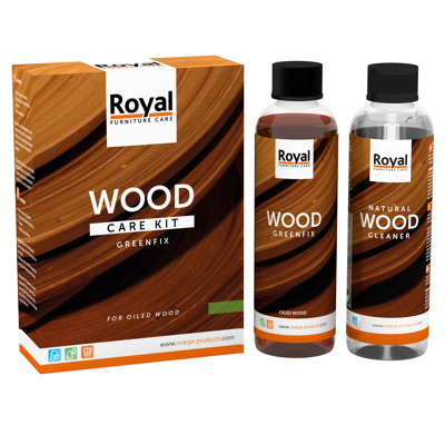 Afbeelding van royal furniture care greenfix wood kit cleaner