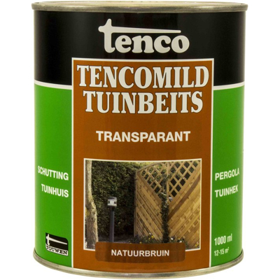 Afbeelding van Tenco Tencomild Tuinbeits Transparant 1 ltr natuurbruin Buiten onderhoud
