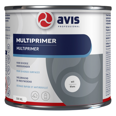 Afbeelding van Avis Multiprimer Wit 0,5 liter Grondverf &amp; Primer