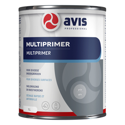 Afbeelding van Avis Multiprimer Grijs 1 liter Grondverf &amp; Primer