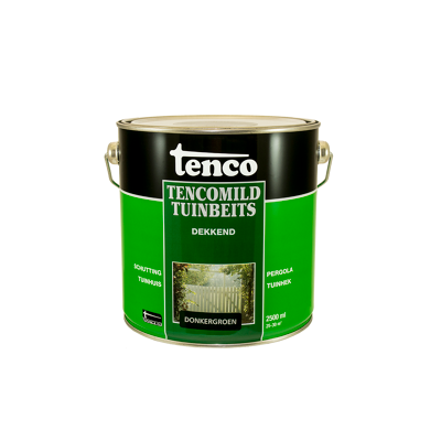 Afbeelding van Tenco Tencomild Tuinbeits Dekkend 2,5 ltr donkergroen Buiten onderhoud