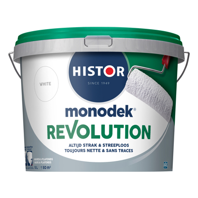 Afbeelding van Histor Monodek Revolution Muurverf 5 liter Wit