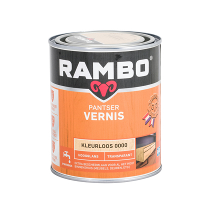 Afbeelding van Rambo Pantser Vernis Hoogglans Lak 750 ml Blank