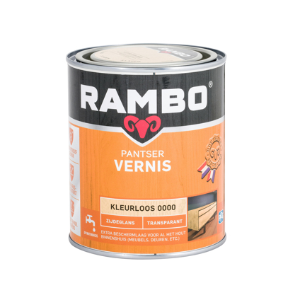 Afbeelding van Rambo Pantser Vernis Zijdeglans Lak 750 ml Blank