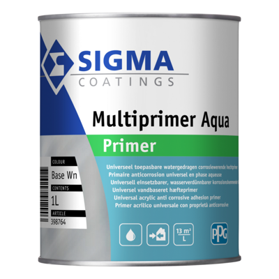 Afbeelding van Sigma Multiprimer Aqua Grondverf 1 liter Mengbaar