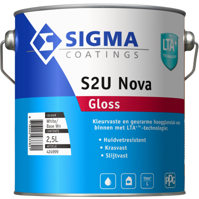 Afbeelding van Sigma S2U Nova Gloss 2,5 liter Houtverf