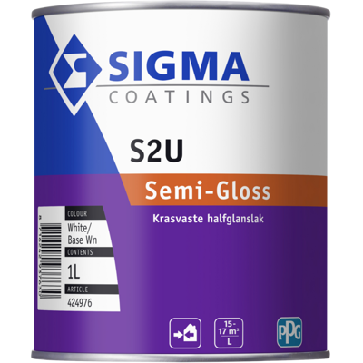Afbeelding van Sigma S2U Semi Gloss 1 liter Houtverf