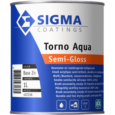 Afbeelding van Sigma Torno Aqua Semi Gloss 2,5 liter Houtverf