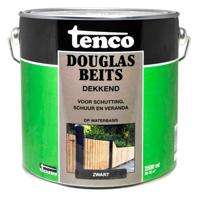 Afbeelding van Tenco Douglasbeits Dekkend 2,5 ltr zwart Buiten onderhoud