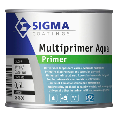 Afbeelding van Sigma Multiprimer Aqua Grondverf 500 ml Mengbaar