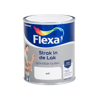 Afbeelding van Flexa Strak in de Lak Grondverf Terpentine Basis 750 ml Wit