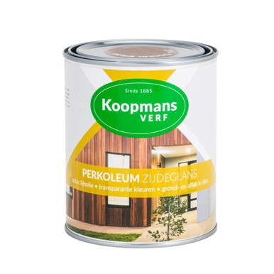 Afbeelding van Koopmans Perkoleum Zijdeglans Transparant 0,75 ltr blank Buitengevel &amp; Tuin