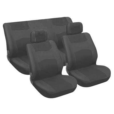 Afbeelding van Carpoint Stoelhoesset Autostoel Bekleding 6 Delig Universeel Zwart
