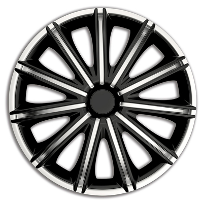 Afbeelding van AutoStyle 4 Delige Wieldoppenset Nero 17 inch zilver/zwart
