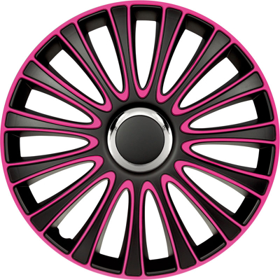 Afbeelding van AutoStyle 4 Delige Wieldoppenset LeMans 13 inch zwart/roze