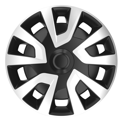 Afbeelding van AutoStyle 4 Delige Wieldoppenset Revo VAN 15 inch zilver/zwart (bol)