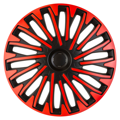 Afbeelding van AutoStyle 4 Delige Wieldoppenset Soho 14 inch zwart/rood