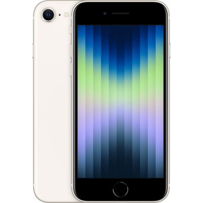 Abbildung von Apple iPhone SE 2022 128GB Weiß mit klarmobil Vertrag unbegrenzt telefonieren + 40000 MB 5G/LTE