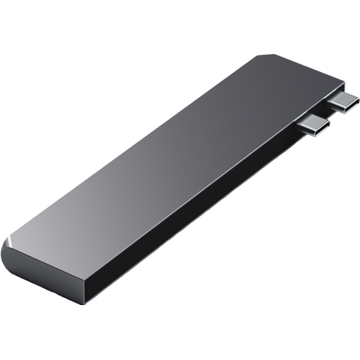 Abbildung von Satechi USB C Pro Hub Slim Adapter Space Gray ST HUCPHSM