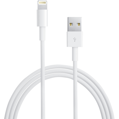 Abbildung von Apple Lightning auf USB A Kabel 1 Meter