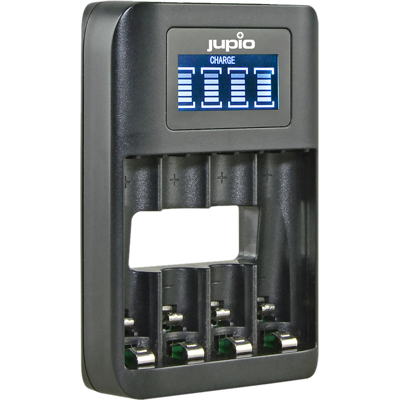 Afbeelding van Jupio USB 4 slots Battery Fast Charger LCD
