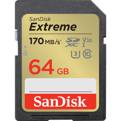Image de SanDisk SDXC Extreme 64 Go 170 Mo/s
