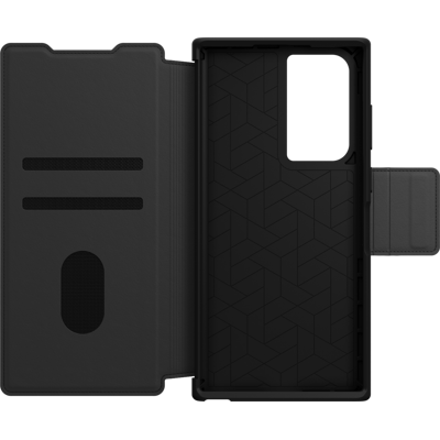 Afbeelding van Otterbox Strada Samsung Galaxy S22 Ultra Book Case Leer Zwart