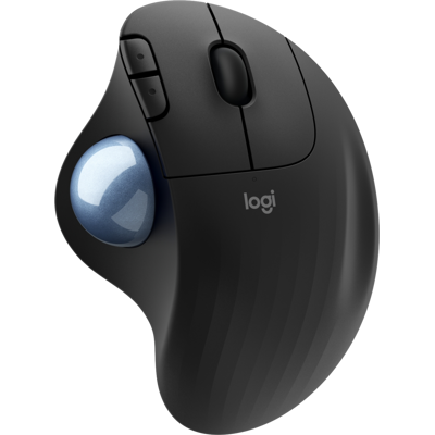 Afbeelding van Logitech Mouse M575, Ergo, Draadloos, Unifying, Bluetooth, grafiet optisch, 400 2000 dpi, 5 knoppen, trackball, retail
