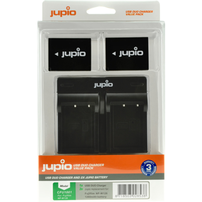 Afbeelding van Jupio Value Pack: 2x Battery NP W126S + USB Dual Charger