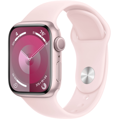 Image de Apple Watch Series 9 41mm Rose (Bracelet Silicone S/M)