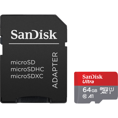 Afbeelding van Geheugenkaart Sandisk MicroSDXC Ultra 64GB (140mb/s C10 SDA UHS I)
