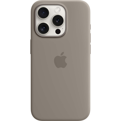 Abbildung von Apple iPhone 15 Pro Hülle MagSafe Silikon Original Soft Case/Backcover Handyhülle Grau