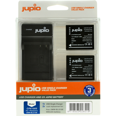 Afbeelding van Jupio Accu Value Pack: 2x Battery DMW BLG10 + USB Single Charger