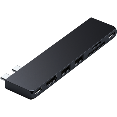 Abbildung von Satechi USB C Pro Hub Slim Adapter Midnight Black 783988