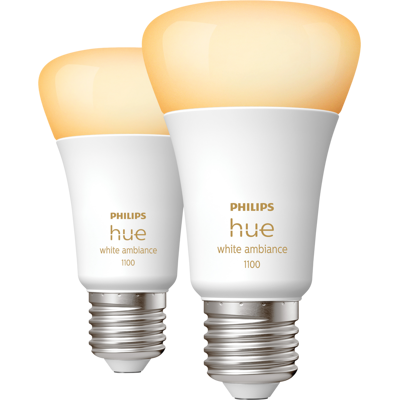Afbeelding van Philips Hue White Ambiance E27 1100lm Duo pack