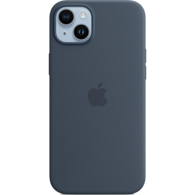 Abbildung von Apple Magsafe Silikon Back Cover Blau iPhone 14 Plus