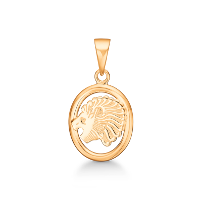 Billede af Stjernetegn løve 14 kt. guld vedhæng. Mål: 13 x 12,5 mm.