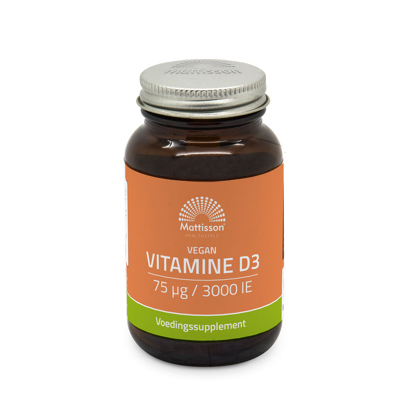 Afbeelding van Mattisson Vegan vitamine D3 75 mcg/3000 IE 60 capsules