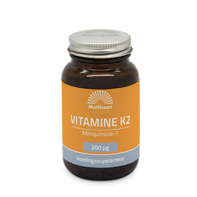 Afbeelding van Mattisson Vitamine K2 MK7 Menaquinone 200 mcg 60 tabletten