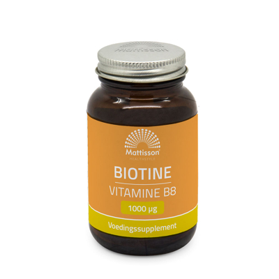 Afbeelding van Mattisson Biotine Vitamine B8 1000mcg 60 tabletten