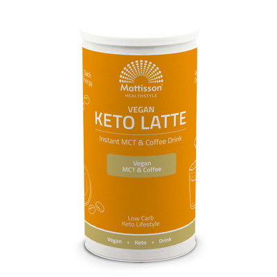 Afbeelding van Mattisson Vegan Keto Latte Instant MCT &amp; Coffee drink 200 g