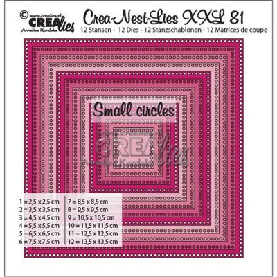 Abbildung von Crealies Crea Nest Lies XXL Stanzschablone no.81 Quadrat mit kleinen Löchern