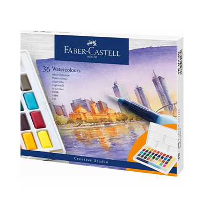 Afbeelding van Waterverf Faber Castell palet à 36 kleuren assorti