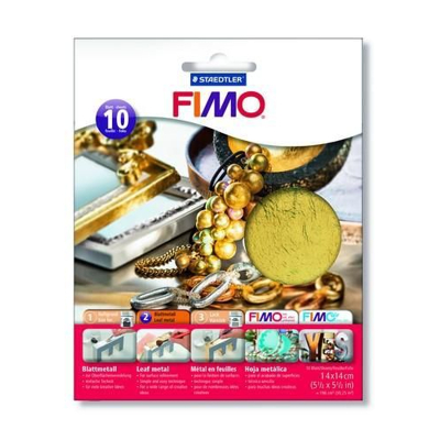 Afbeelding van Fimo bladmetaal zilver 10 vel