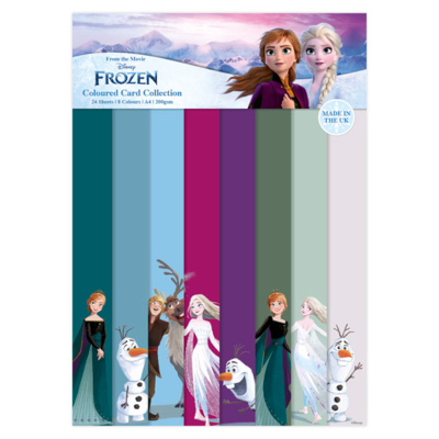 Afbeelding van Frozen Christmas Coloured Card A4 Pack